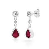 Ruby & Diamond Earrings - Dracakis Jewellers